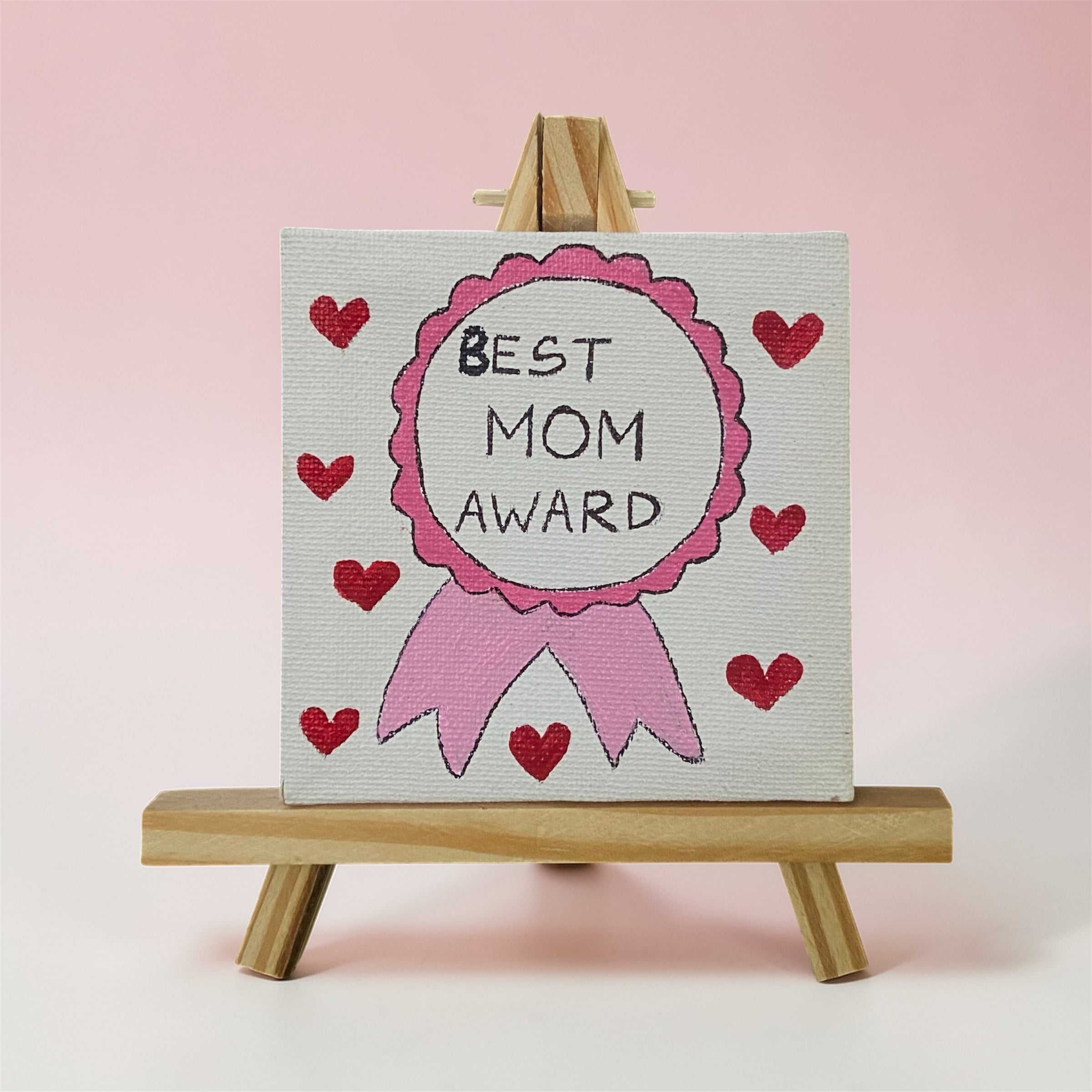 Mother's Day Handpainted Easel - Best Mom Award