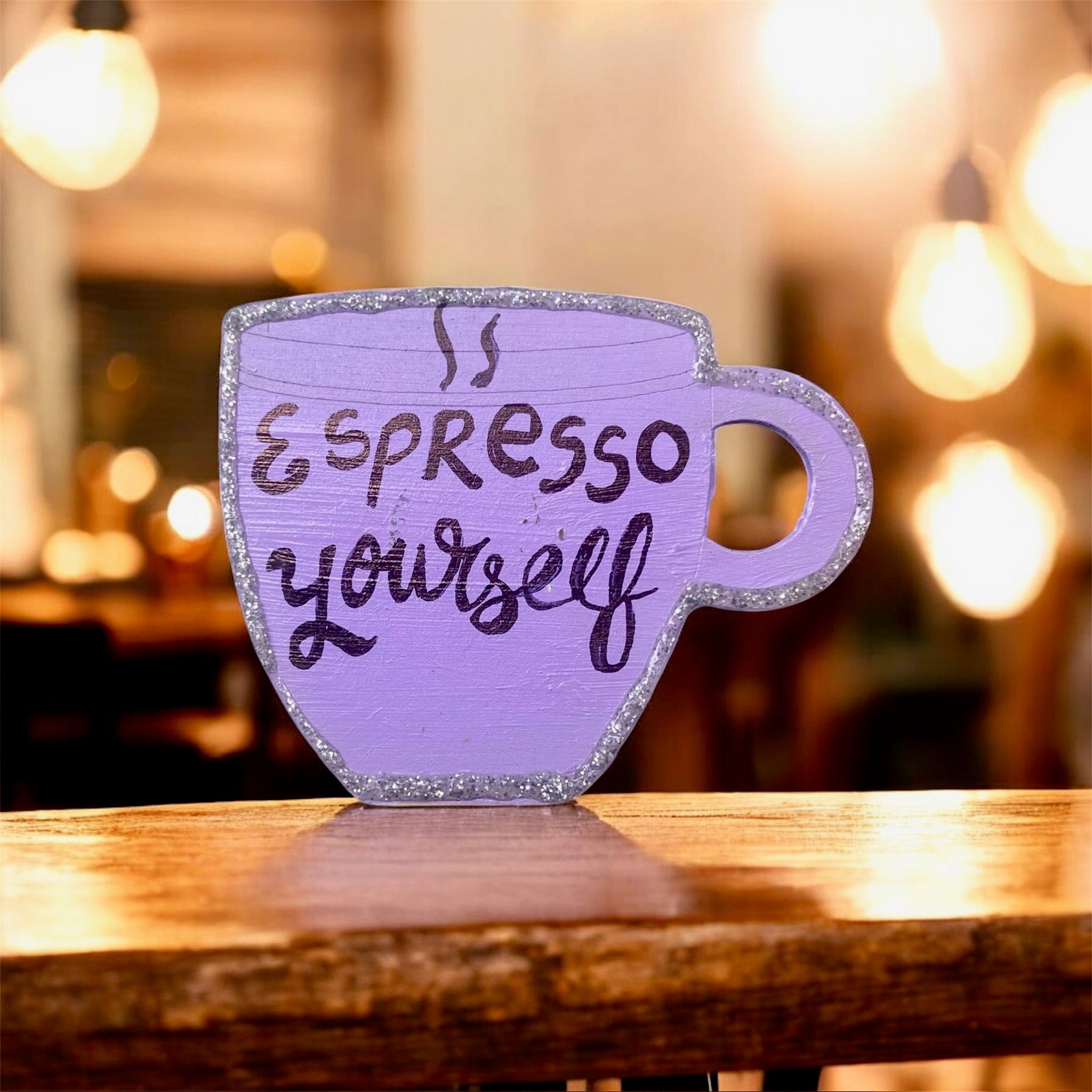Espresso Yourself Fridge Magnet Coffee Cup Shaped Cute Kitchen Magnet