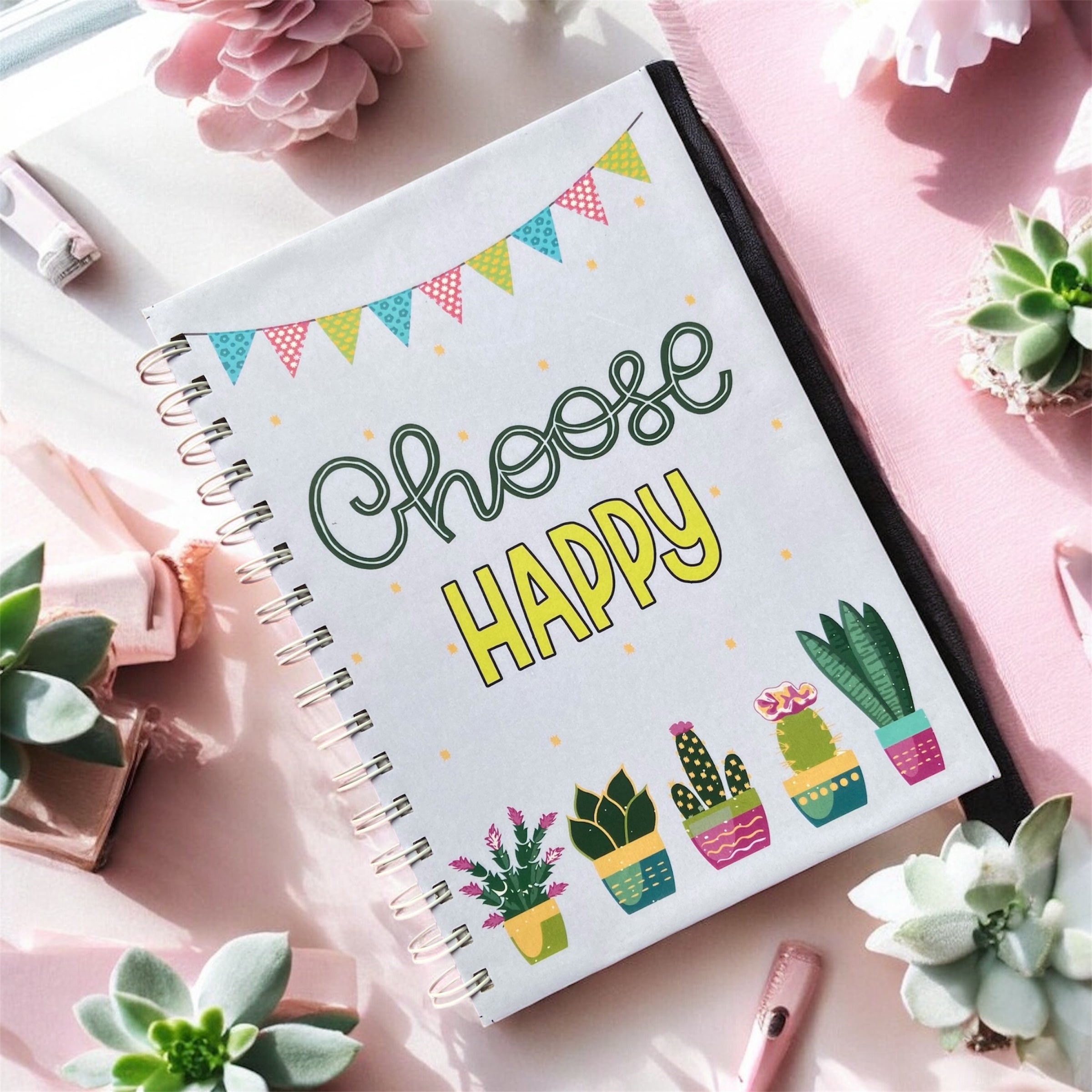 Hardbound Journal – Choose Happy | Inspirational Daily Writing Journal
