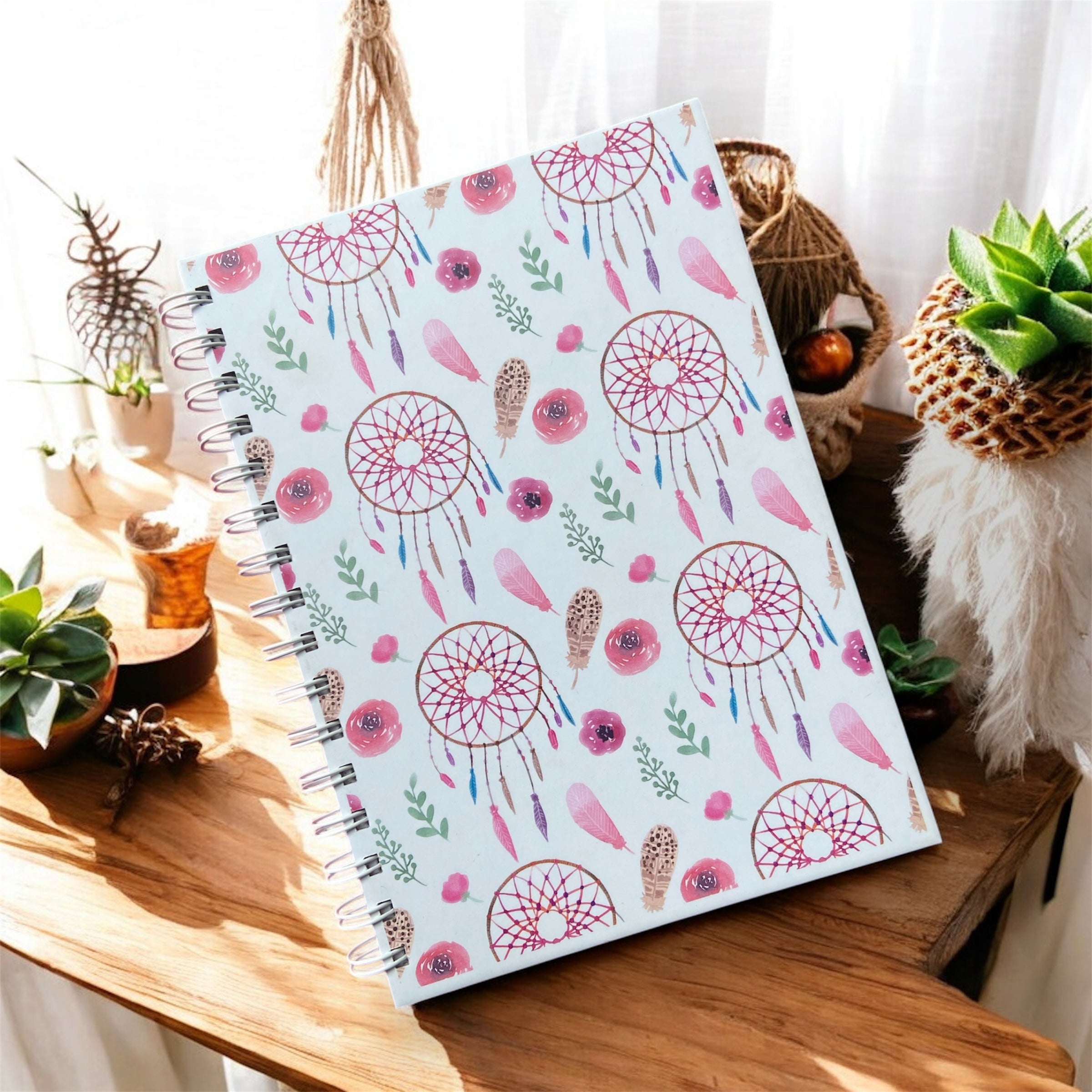 Hardbound Journal – Dreamcatcher | Boho-Inspired Aesthetic Notebook