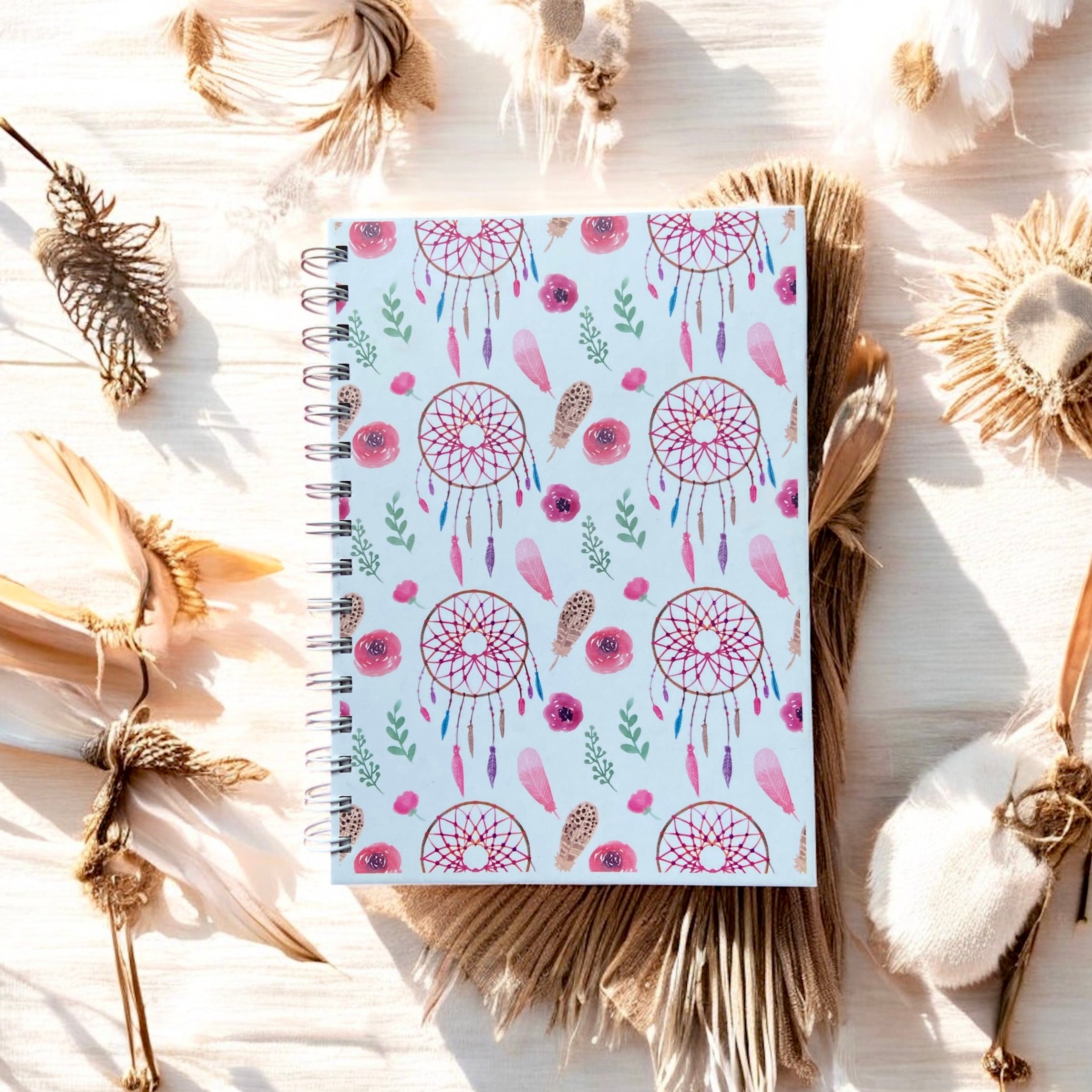 Hardbound Journal – Dreamcatcher | Boho-Inspired Aesthetic Notebook