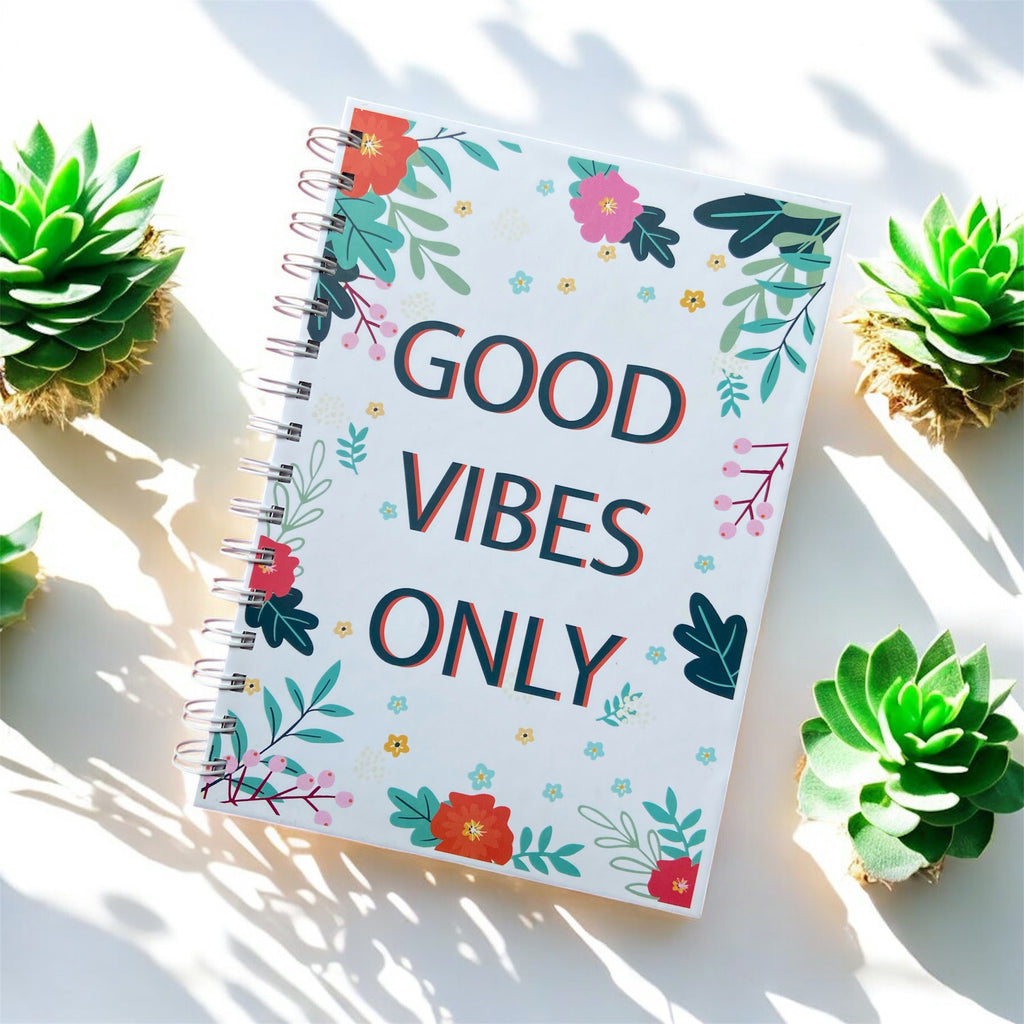 Hardbound Journal – Good Vibes Only | Positive & Uplifting Notebook