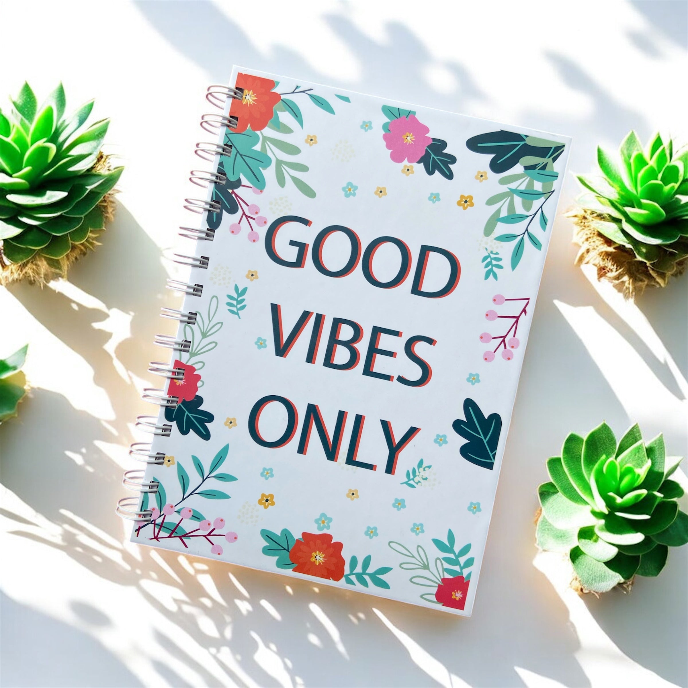 Hardbound Journal – Good Vibes Only | Positive & Uplifting Notebook