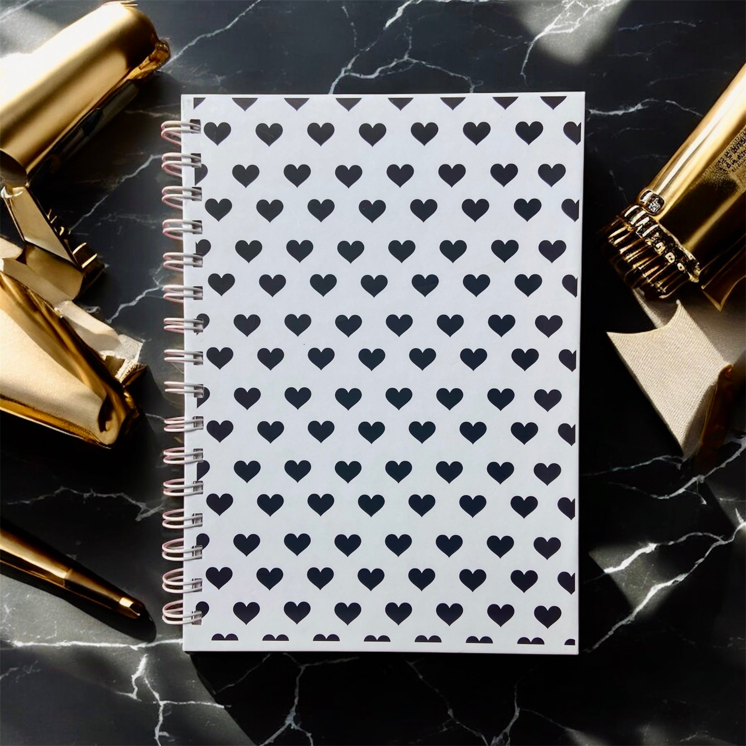 Hardbound Journal – Hearts | Cute Heart-Themed Writing Journal