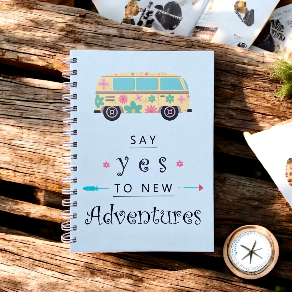 Hardbound Journal – Say Yes To New Adventures | Travel & Goal Journal