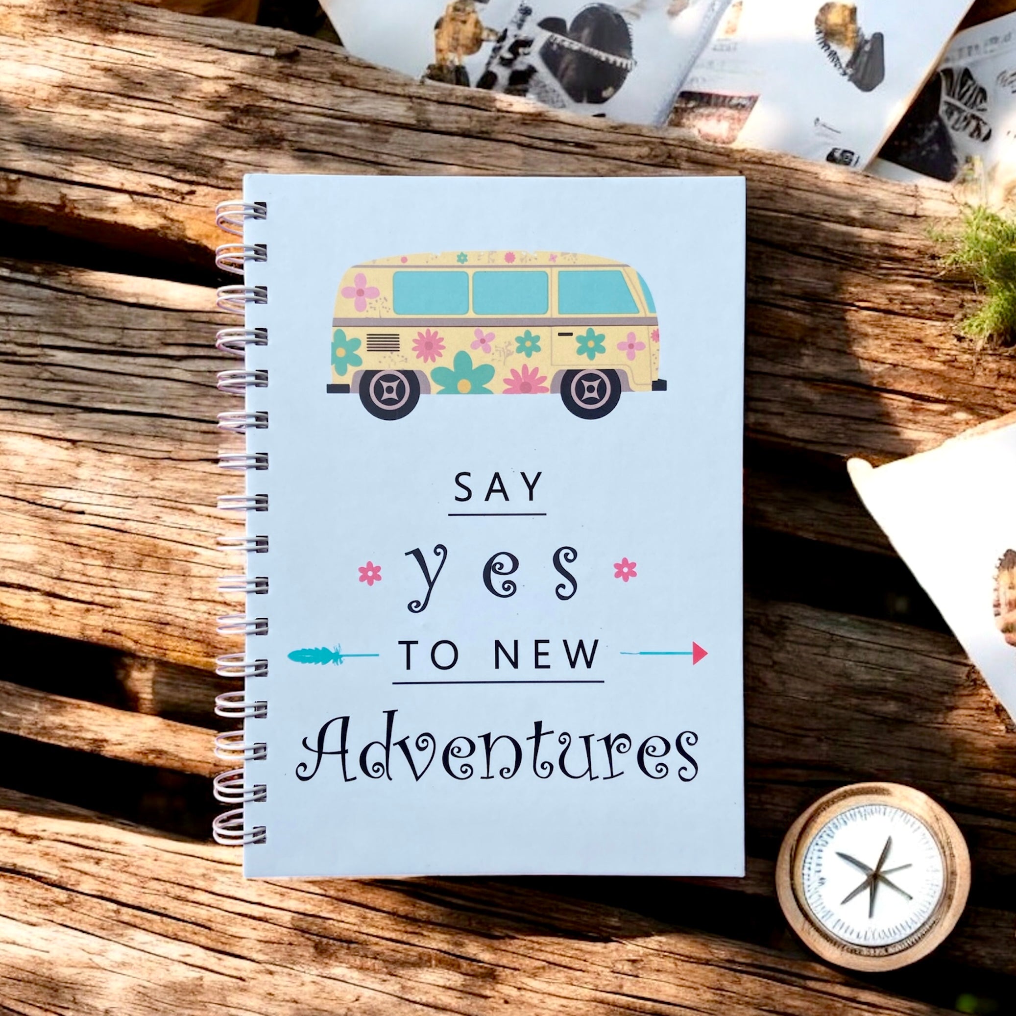 Hardbound Journal – Say Yes To New Adventures | Travel & Goal Journal