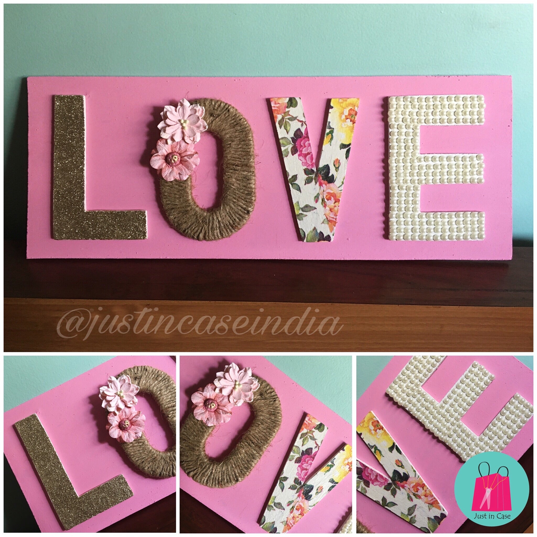 LOVE Vintage Nameplate Romantic Vintage Wall Decor