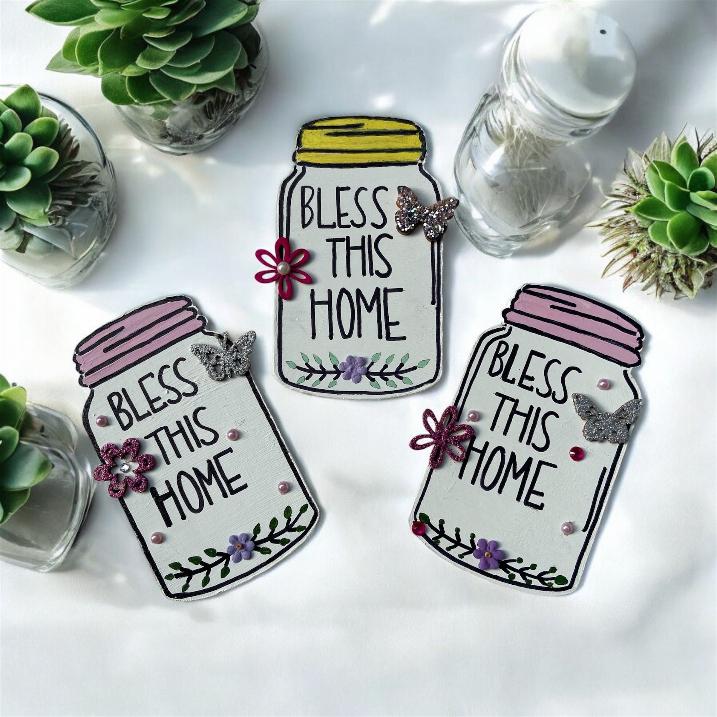 Fridge Magnet Jar Shaped Cute Kitchen Magnet