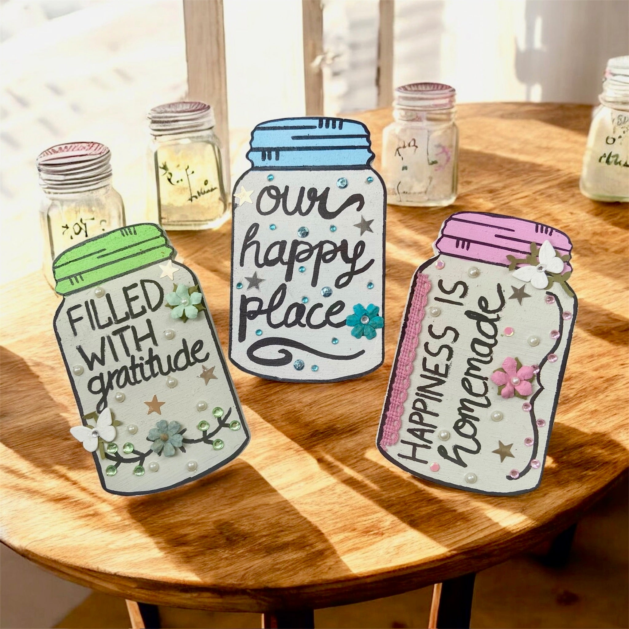 Magnet Combo - Grateful Hearts | Cute Jar Fridge Magnet Set Pack of 3