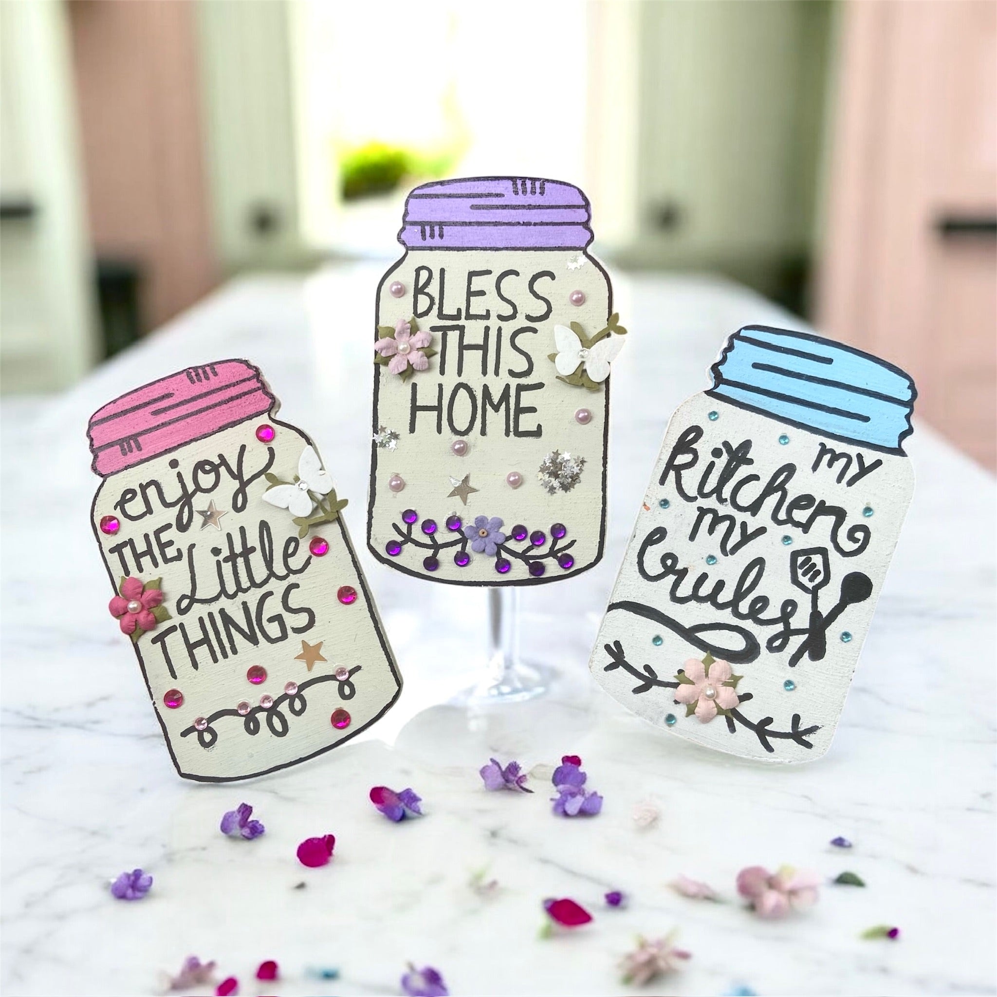 Magnet Combo - Home Sweet Home | Cute Jar Fridge Magnet Set Pack of 3