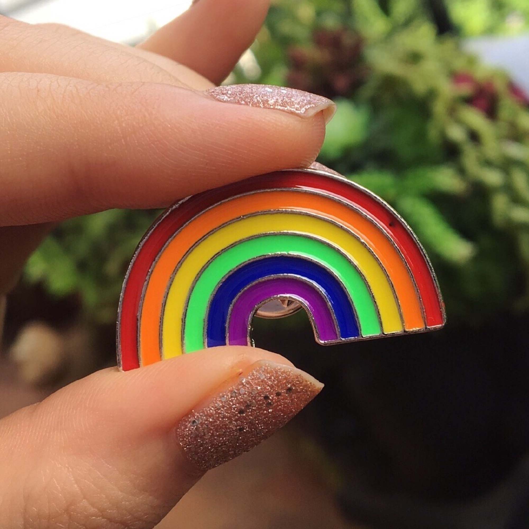 Enamel Pin - Rainbow Colorful Enamel Pin for Happy Vibes