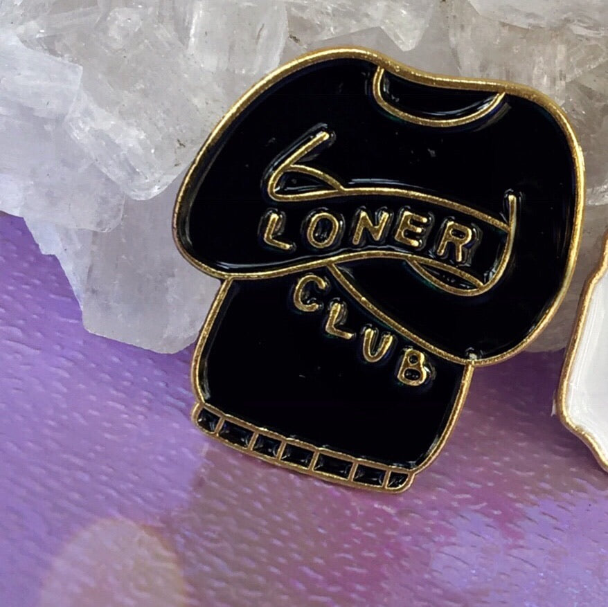 Enamel Pin - Loner Club Funny Enamel Pin for Introverts