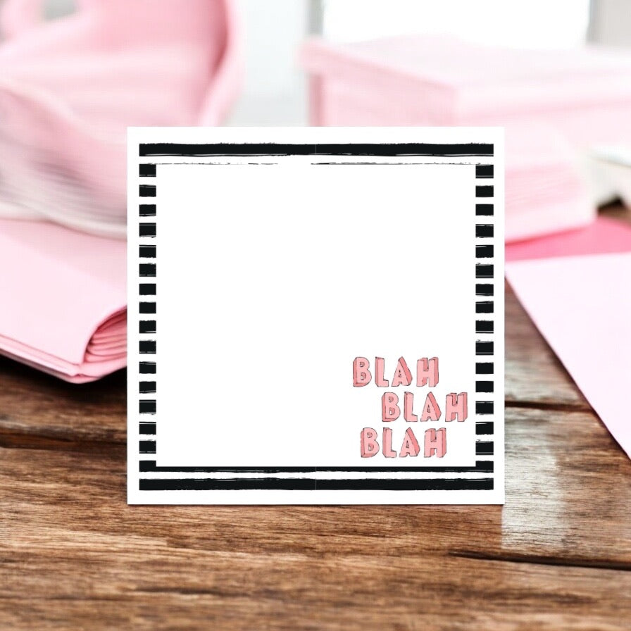 Memo Block – Blah Blah Blah | Fun & Quirky Desk Memo Notebook