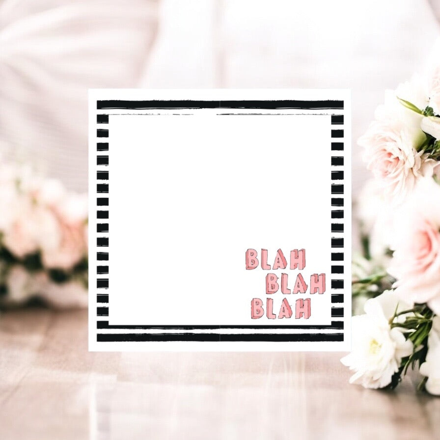 Memo Block – Blah Blah Blah | Fun & Quirky Desk Memo Notebook