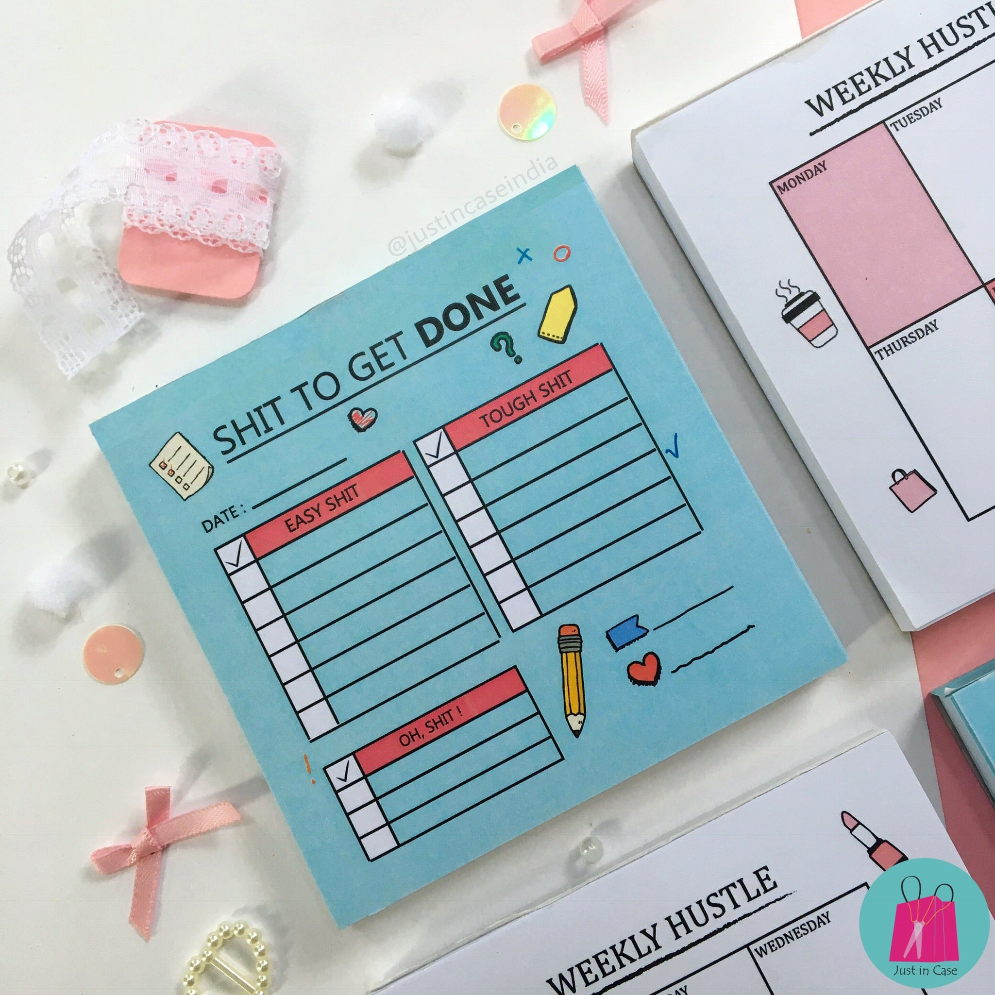 Memo Block – Shit To Get Done | Bold & Fun Productivity Memo Notebook