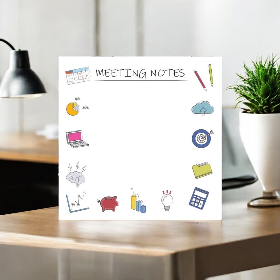 Memo Block – Meeting Notes | Practical & Cute Office Memo Notebook