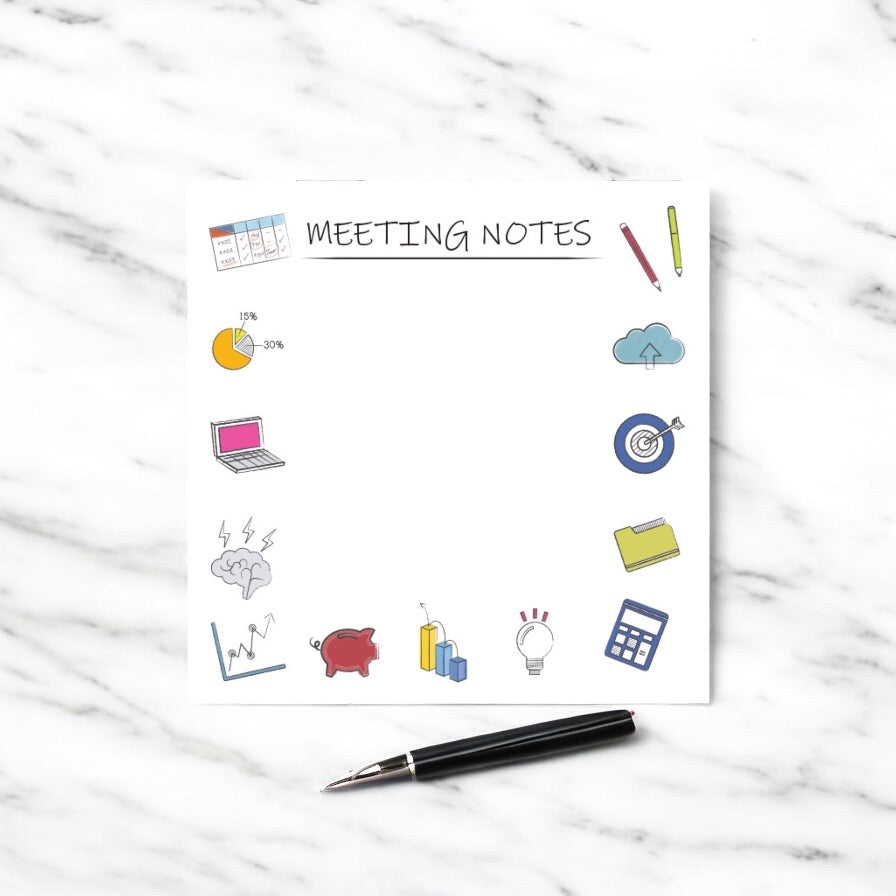 Memo Block – Meeting Notes | Practical & Cute Office Memo Notebook