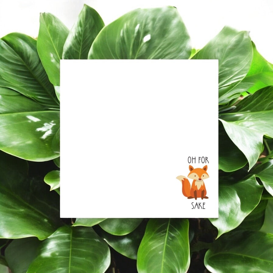 Memo Block – Oh For Fox Sake | Humorous & Fun Desk Memo Notebook