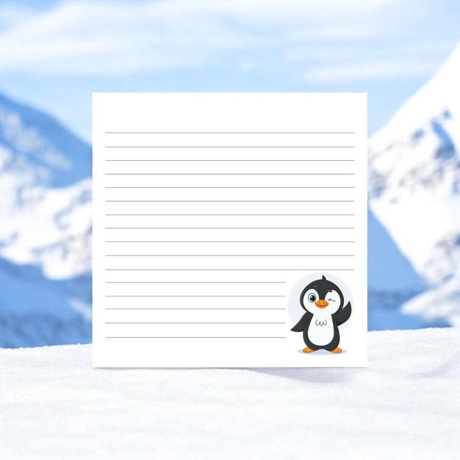 Memo Block – Penguin | Adorable Animal Memo Notebook for Desk Use