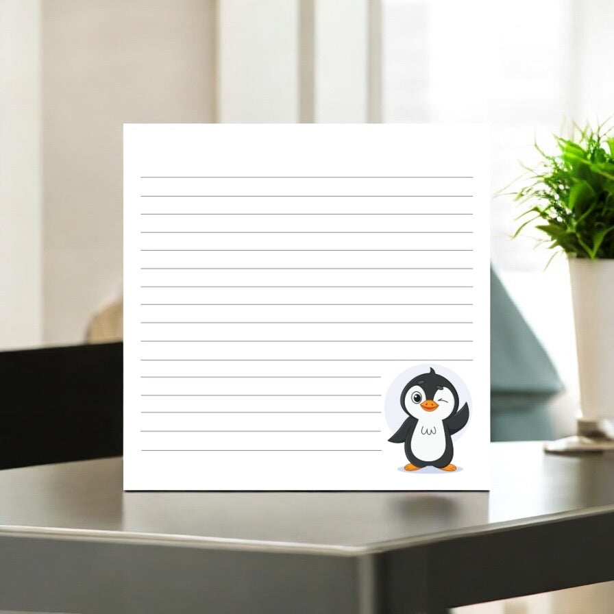 Memo Block – Penguin | Adorable Animal Memo Notebook for Desk Use