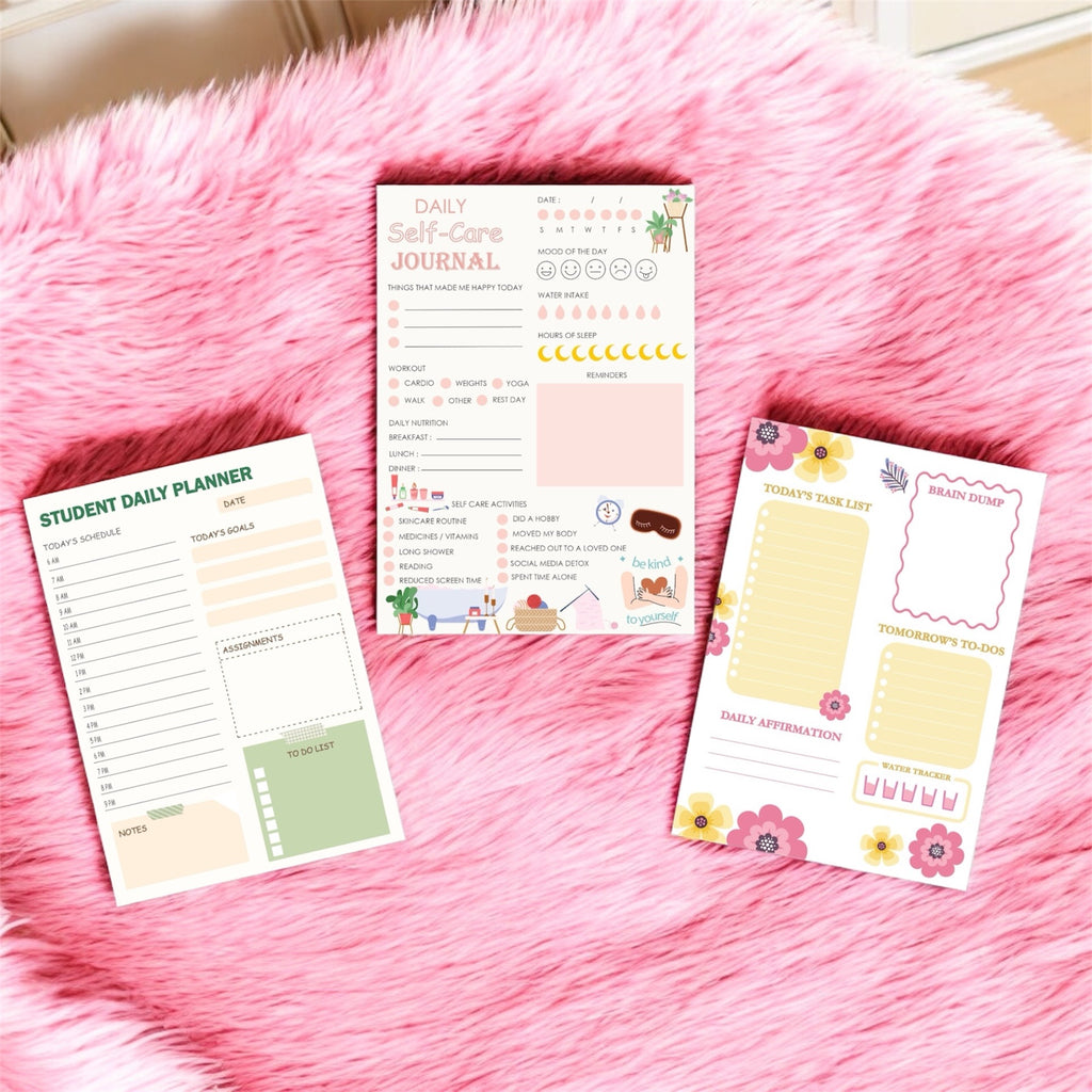 Planner Combo - The Everything Planner Trio | Daily Planning, Self-Care & Productivity Pads