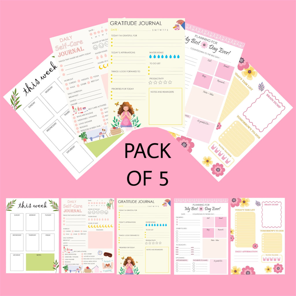 Planner Combo - Five Star Planning Kit | Self-Care & Productivity Planner Combo
