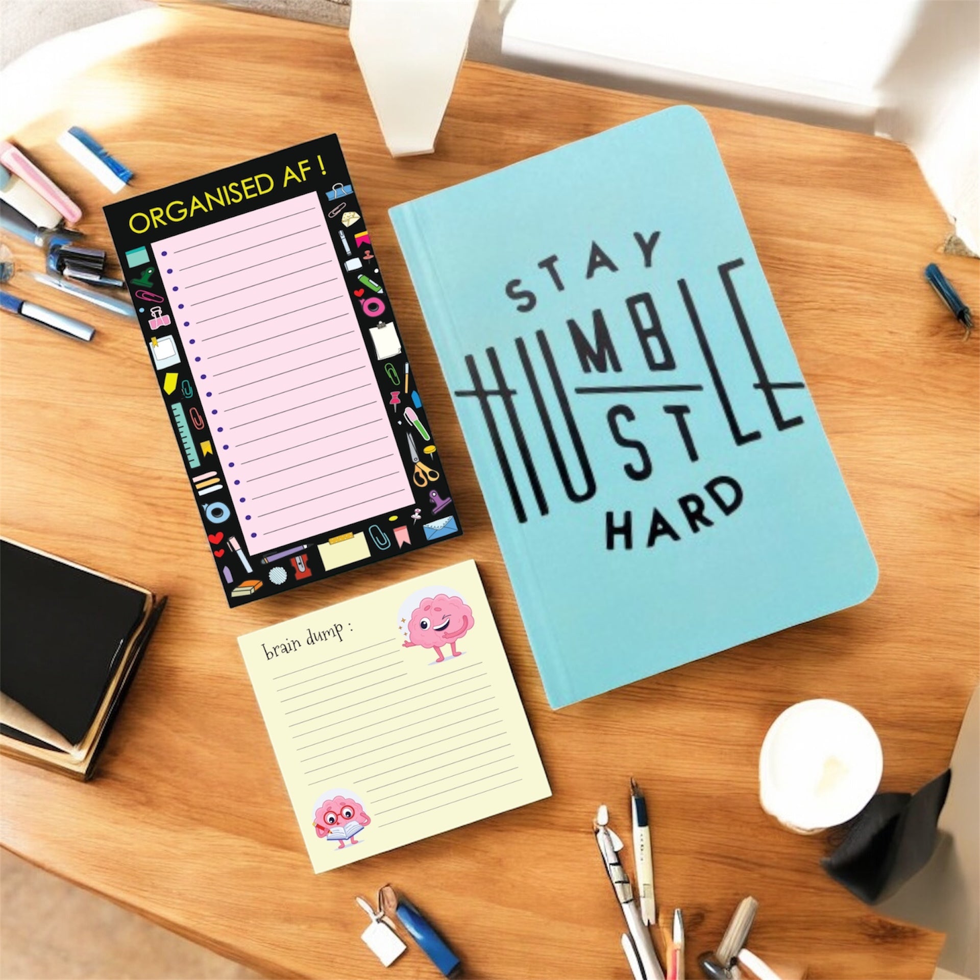 Stationery Combo – The Organised Hustler | Work & Study Planner Set