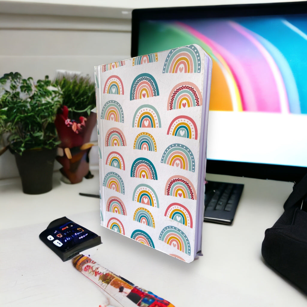 Notebook – Rainbows Pattern | Colorful Cute Writing Pad