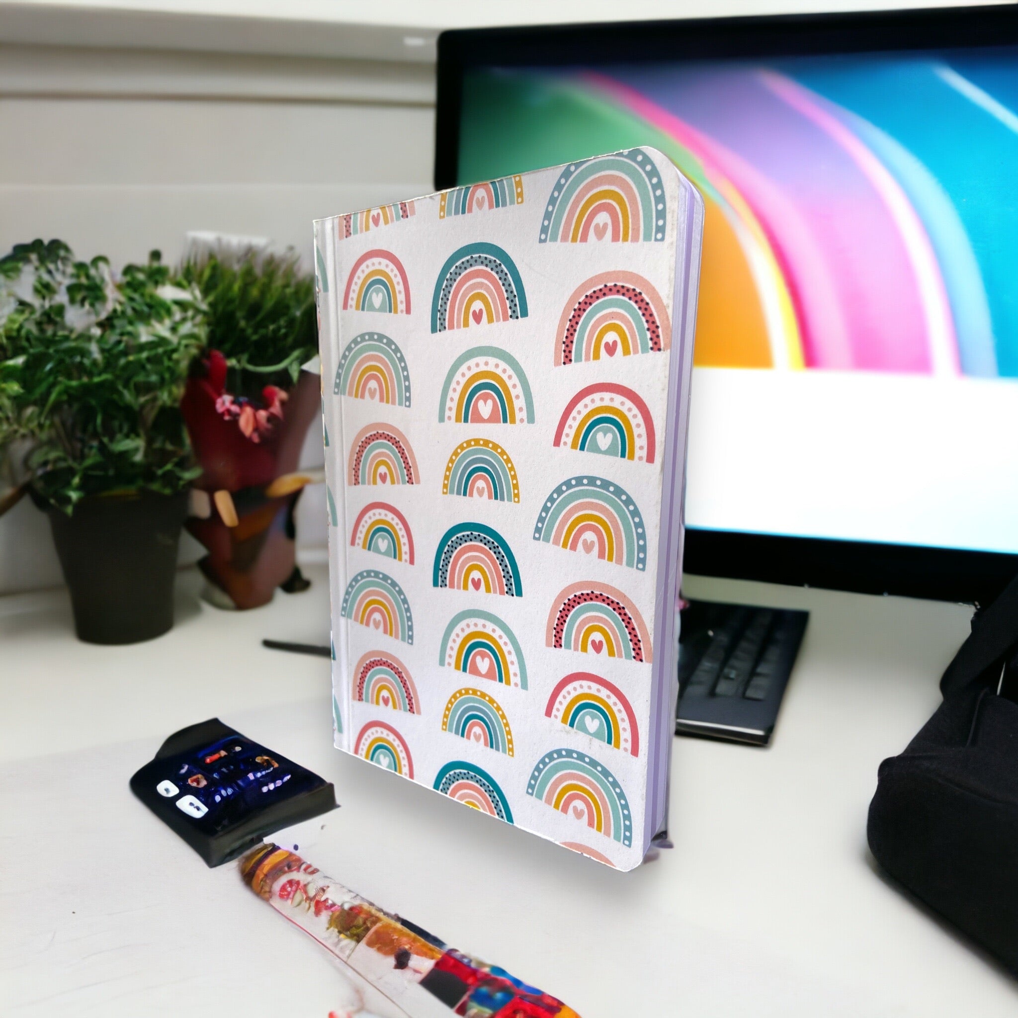 Notebook – Rainbows Pattern | Colorful Cute Writing Pad