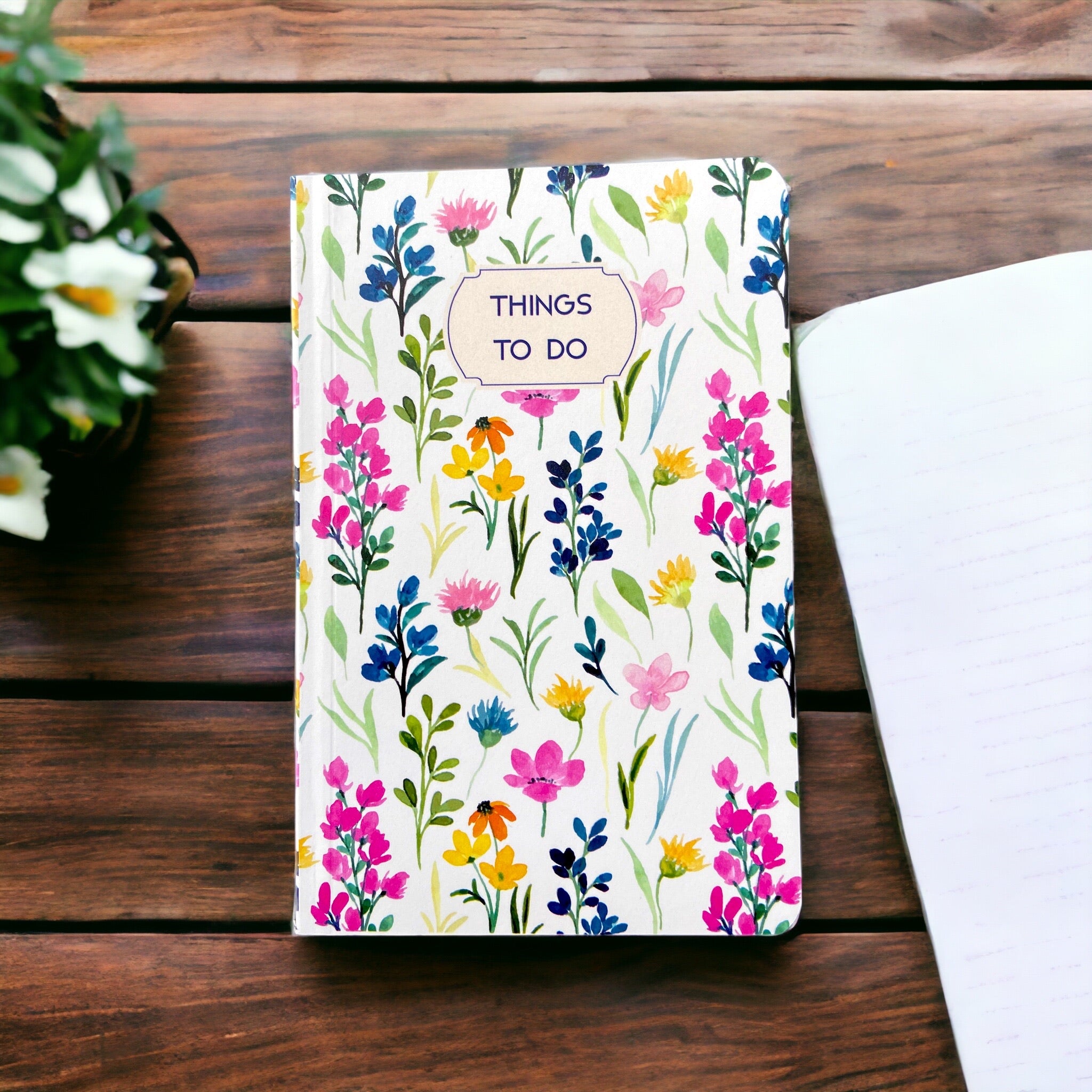 Notebook – Floral Things To Do | Pretty Flower Print Planner