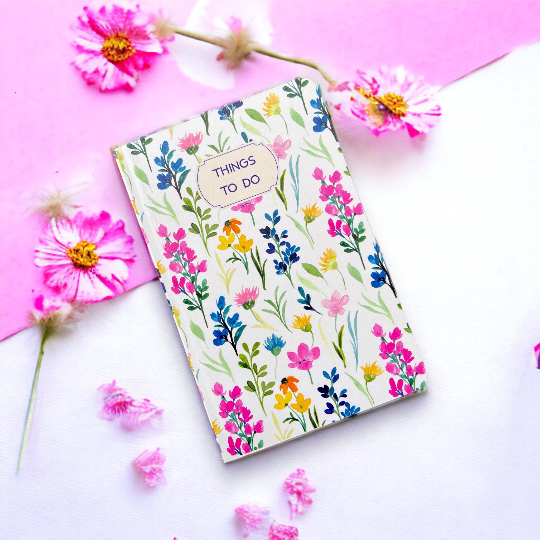 Notebook – Floral Things To Do | Pretty Flower Print Planner