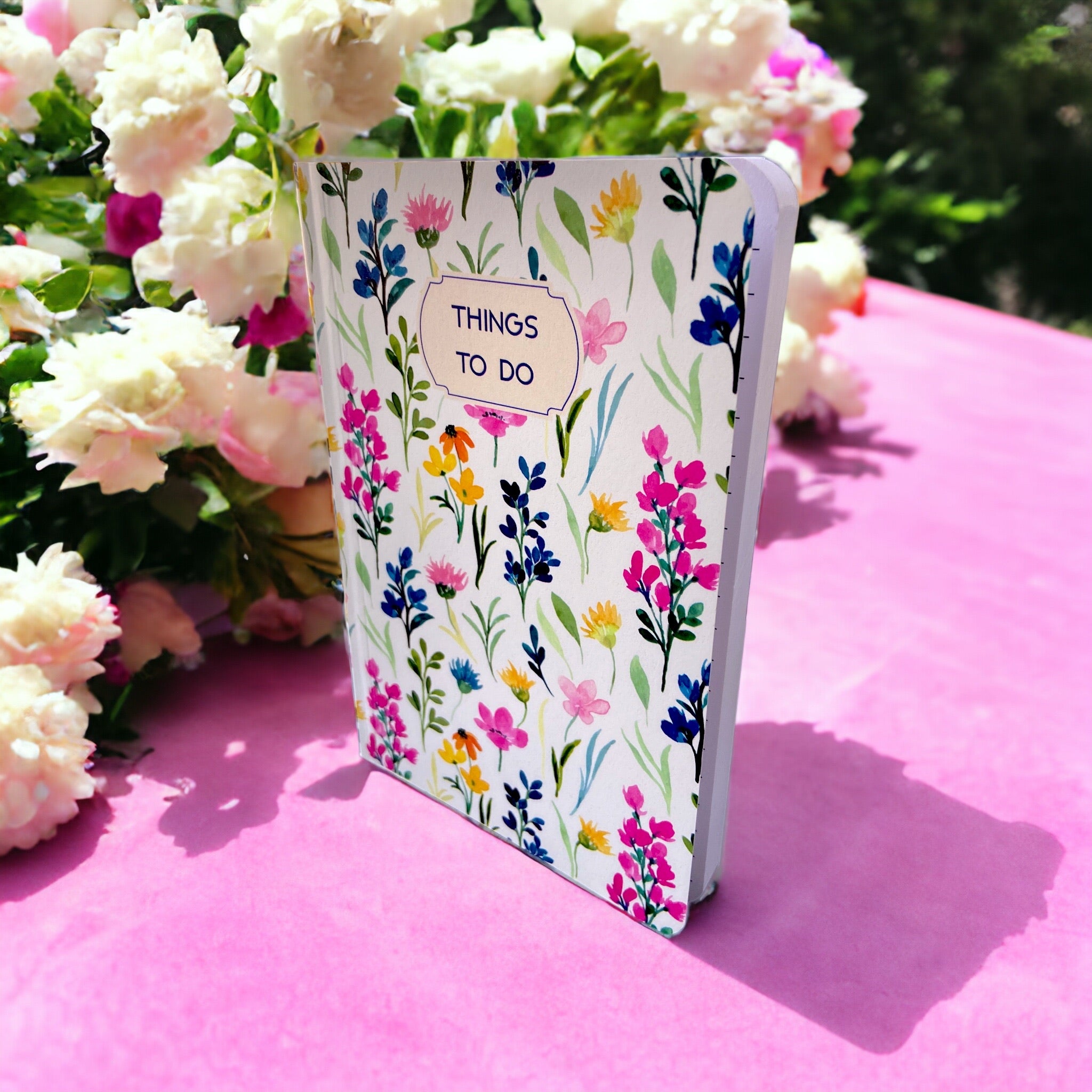 Notebook – Floral Things To Do | Pretty Flower Print Planner