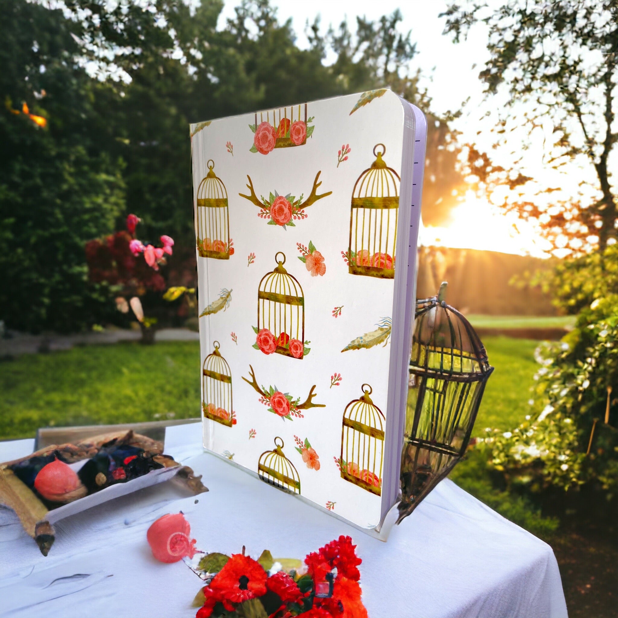 Notebook – Bird Cage | Vintage Aesthetic Daily Journal