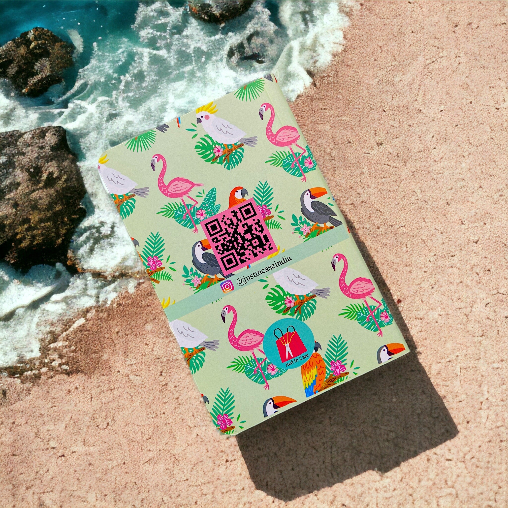 Notebook – Flamingoes And Toucans | Colorful Tropical Animal Journal