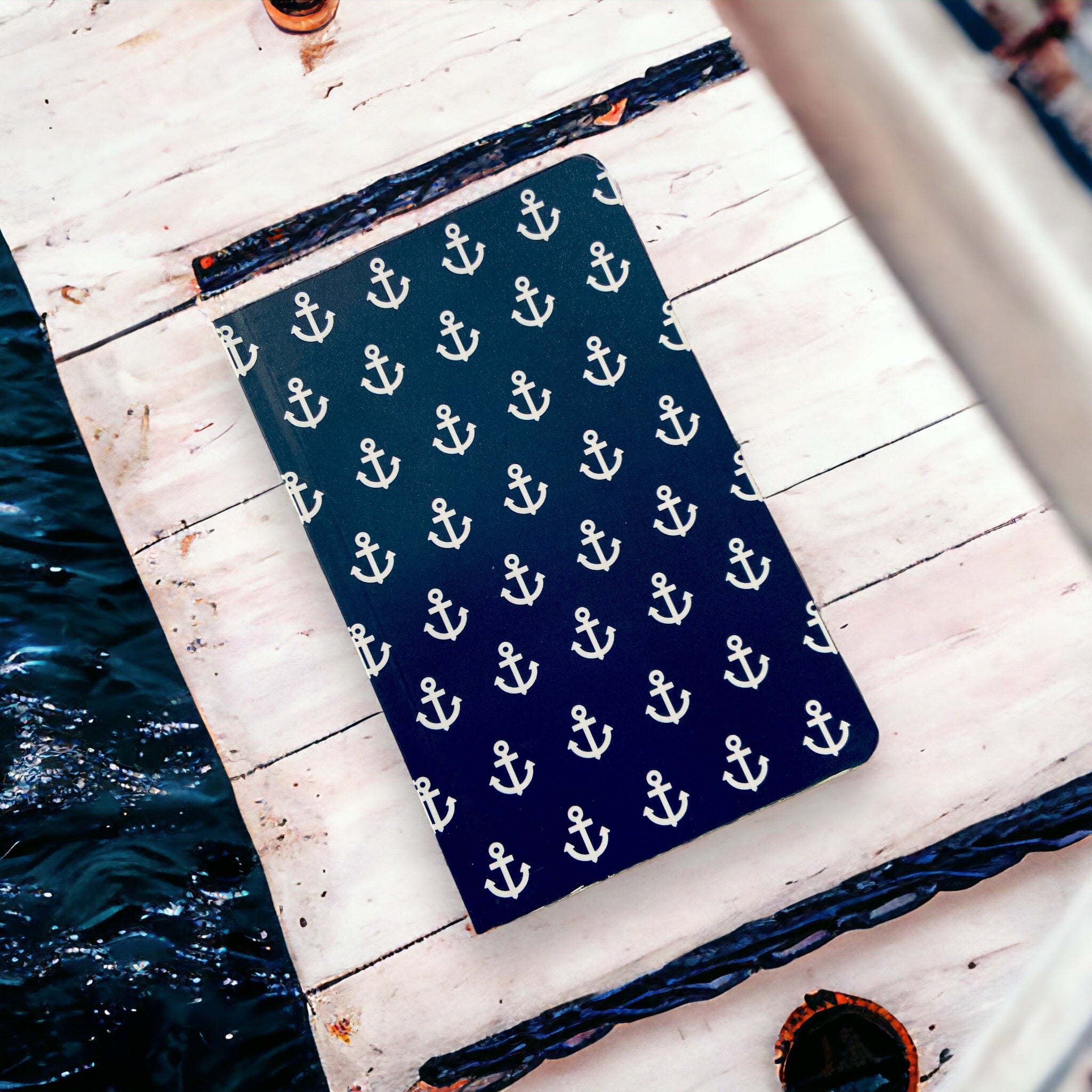Notebook – Anchors | Nautical Inspired Stationery Journal