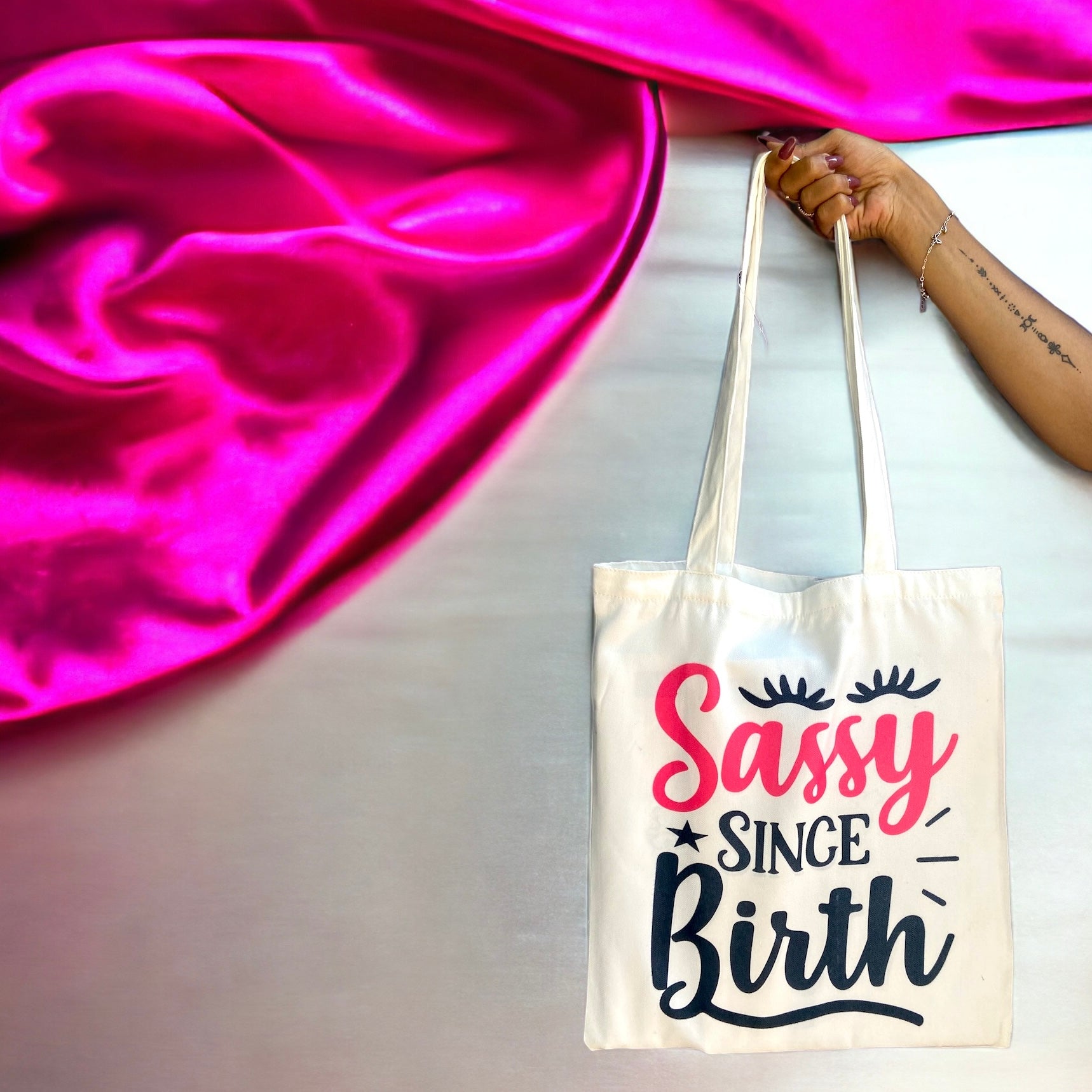 Tote Bag – Sassy Since Birth | Cute & Bold Everyday Tote