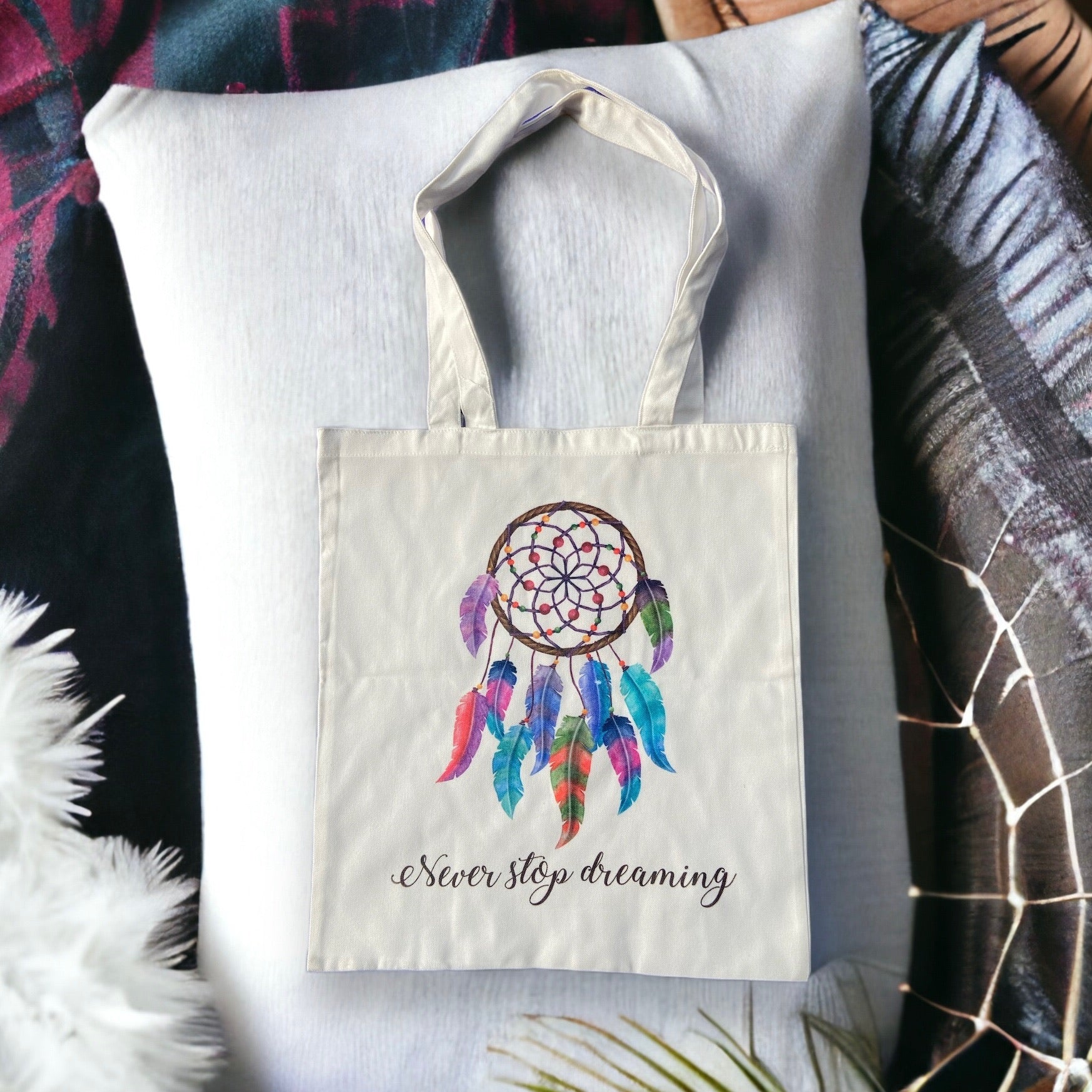 Tote Bag – Never Stop Dreaming | Motivational Inspirational Bag