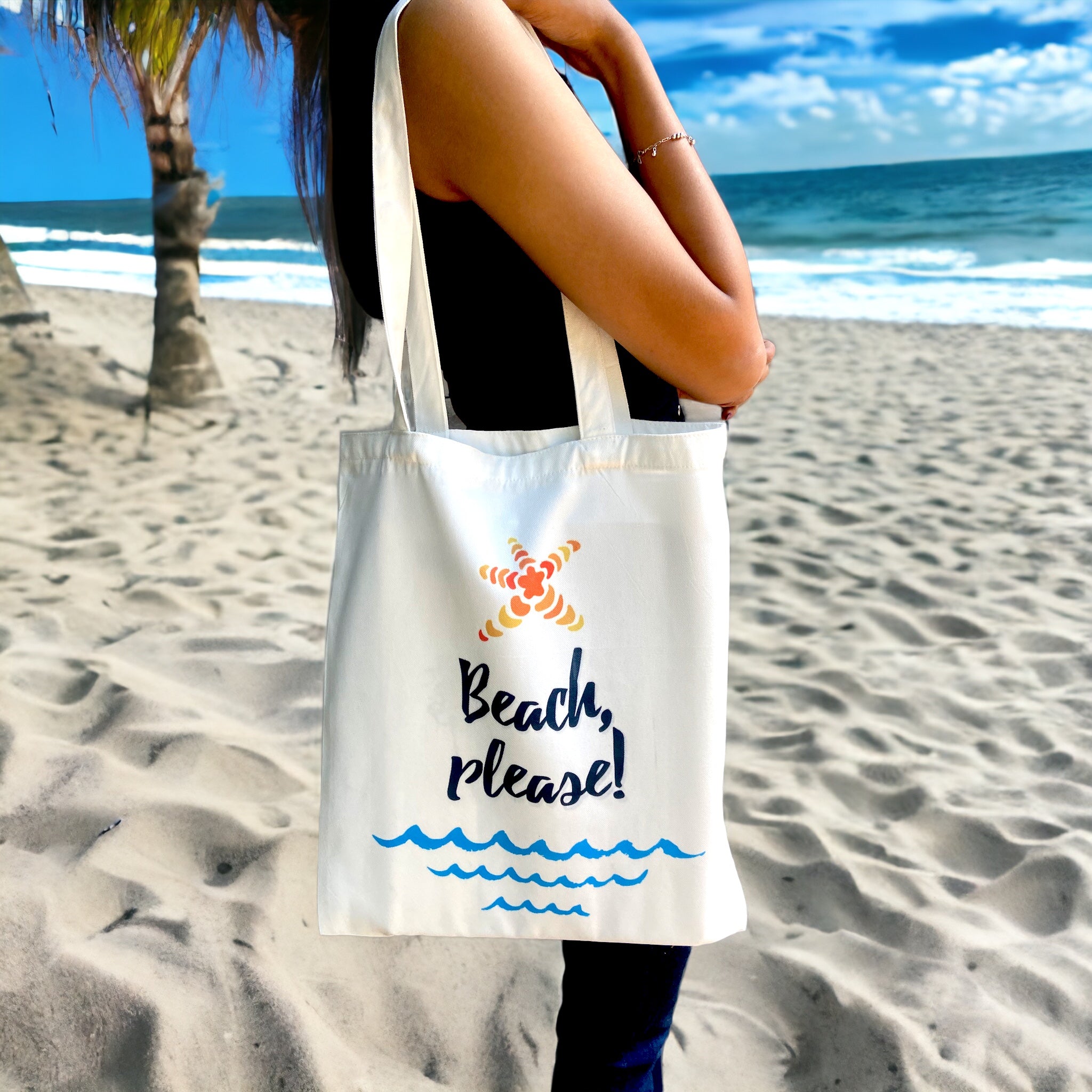 Tote Bag – Beach Please | Funny & Stylish Summer Tote