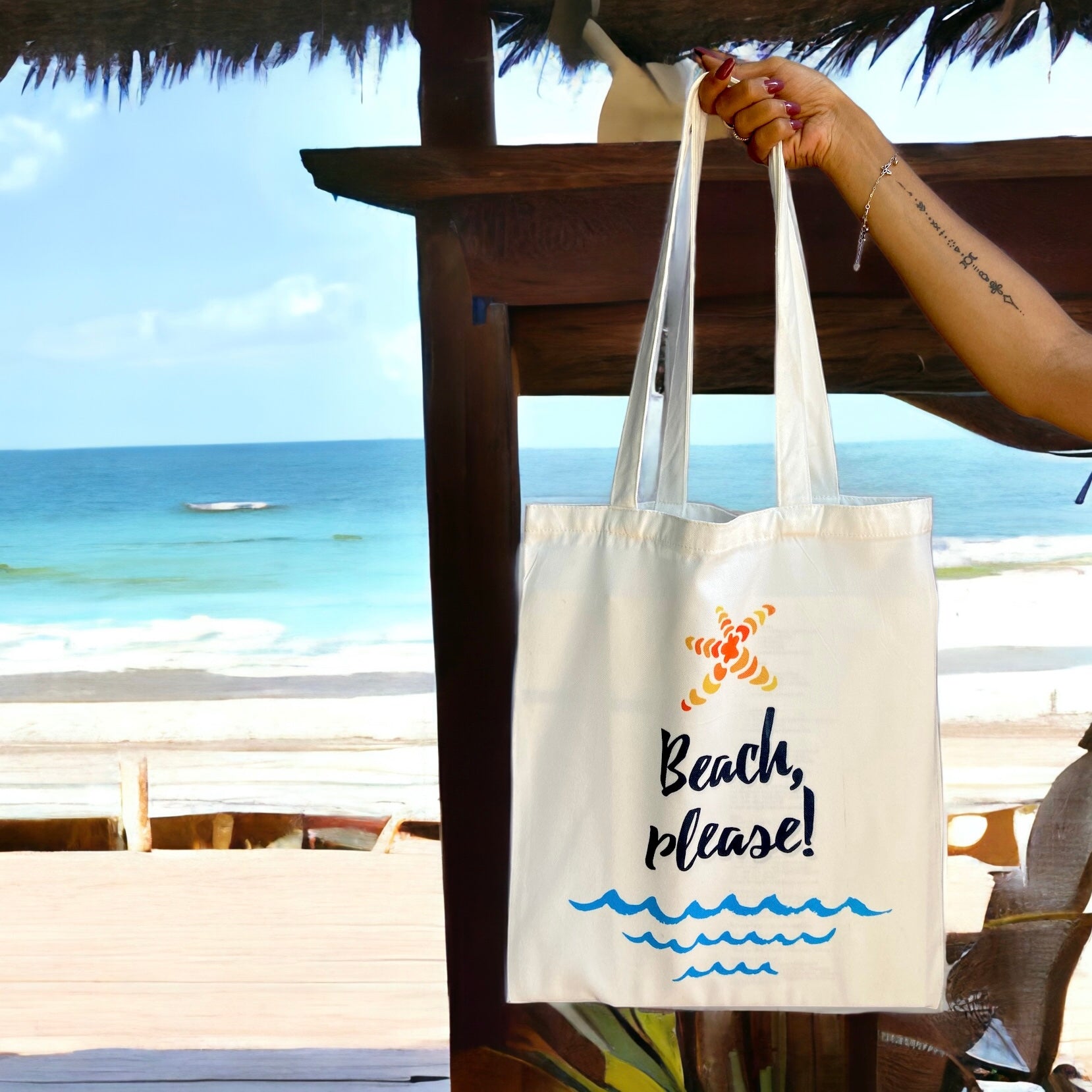 Tote Bag – Beach Please | Funny & Stylish Summer Tote