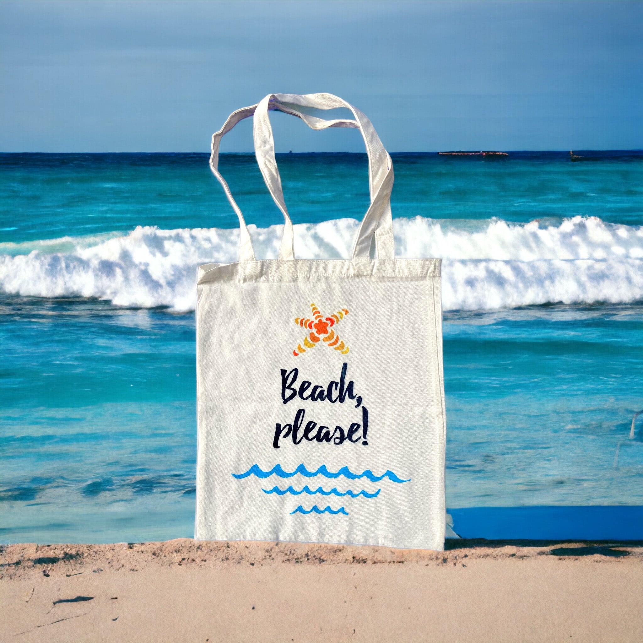 Tote Bag – Beach Please | Funny & Stylish Summer Tote
