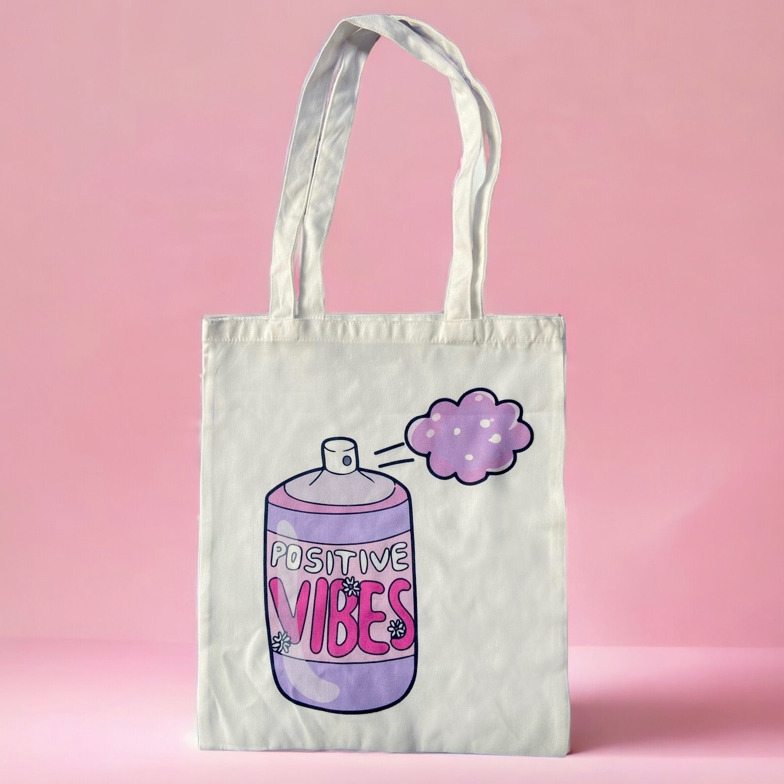 Tote Bag – Positive Vibes | Uplifting & Cute Everyday Tote