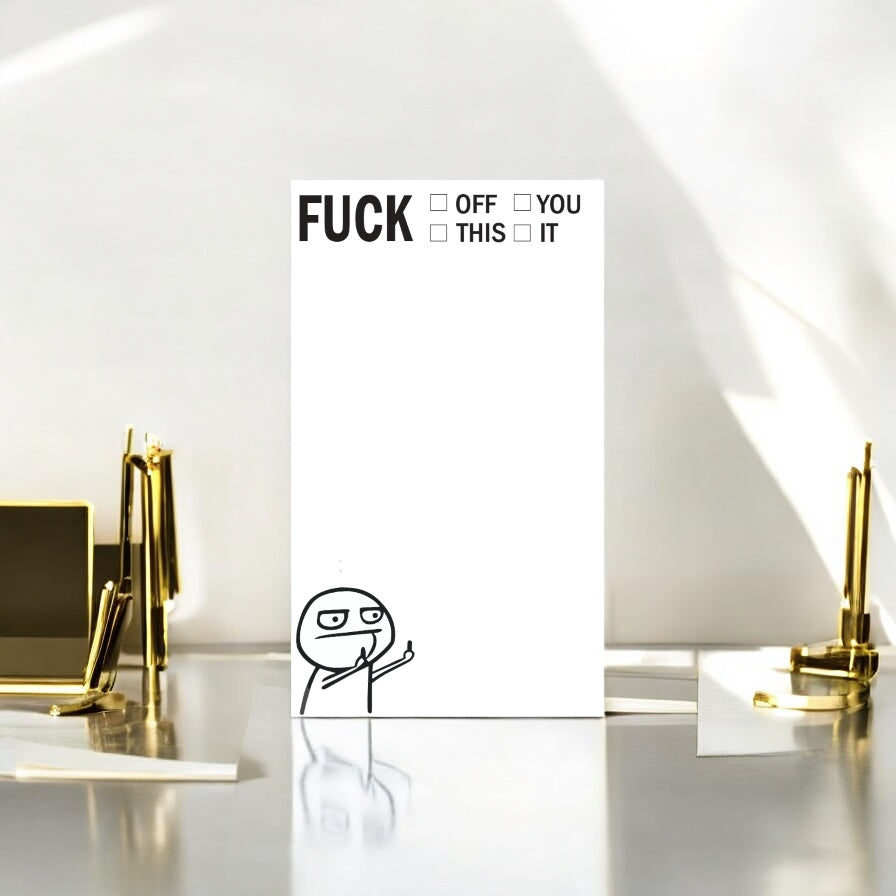 To-Do List – Fuck Off | Humorous & Bold Task Notebook