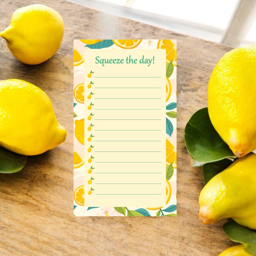 To-Do List – Squeeze The Day | Motivational & Fun Planner Notebook