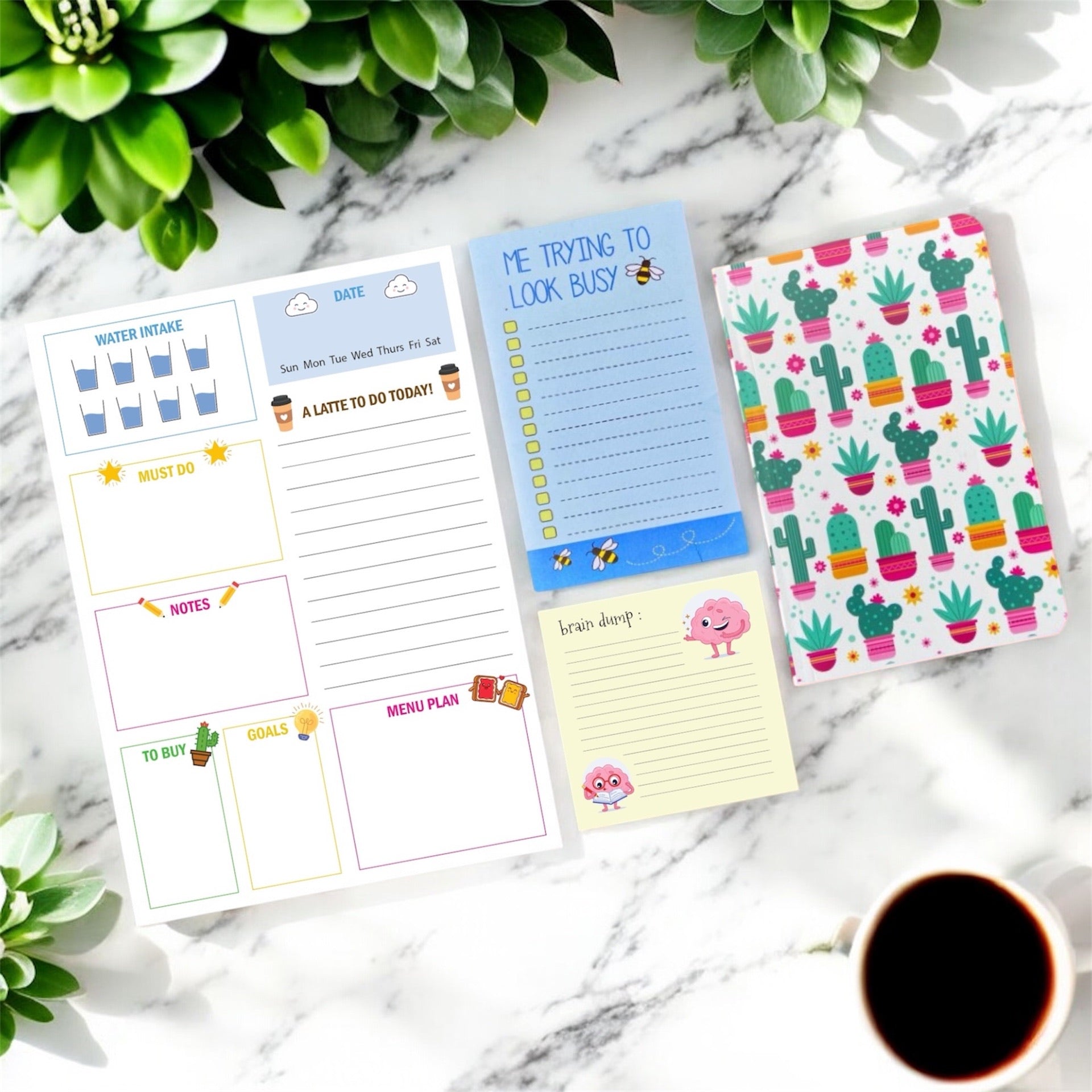Ultimate Stationery Combo - Let Me Pretend | Cute Planner & Notepad Set