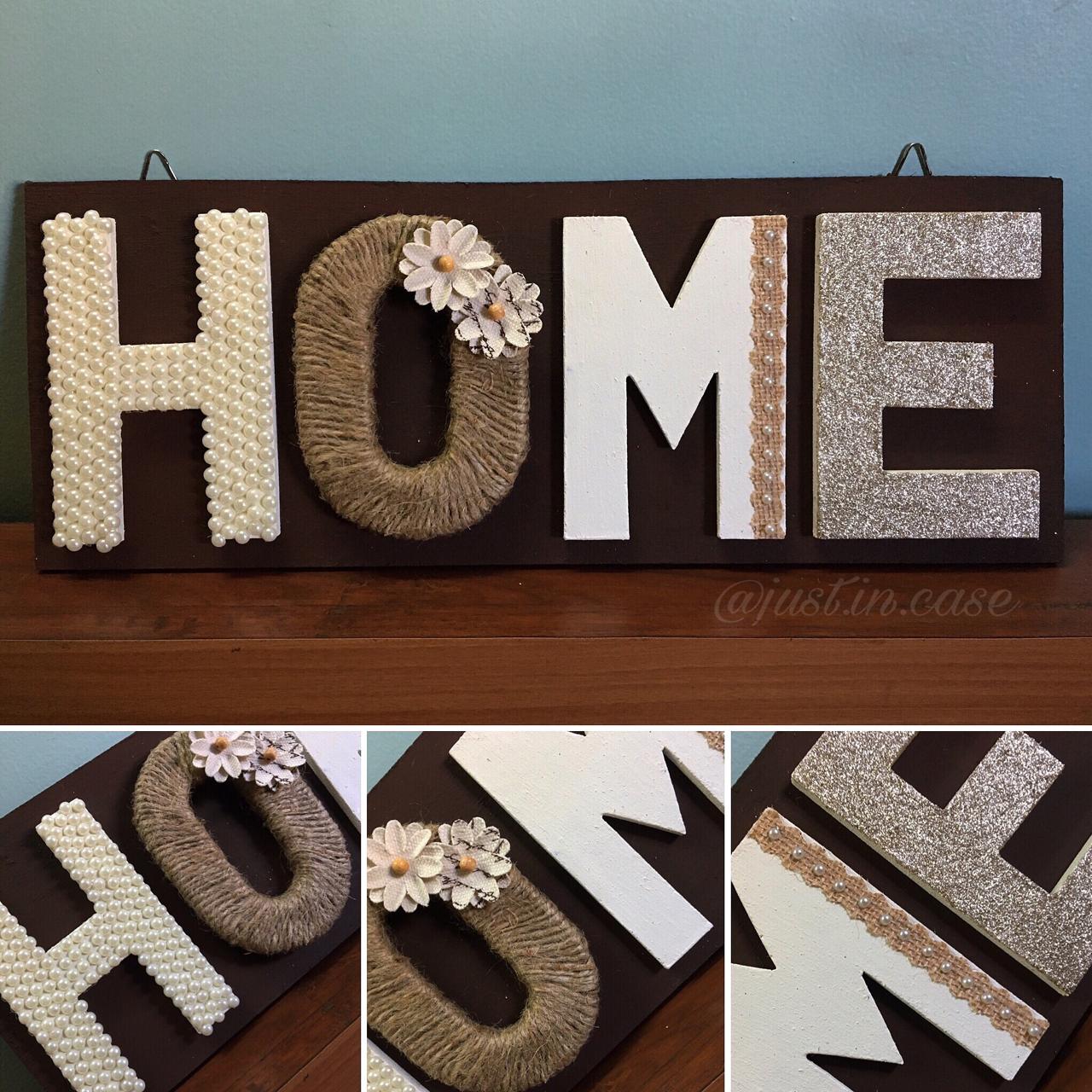 HOME Vintage Nameplate Rustic Metal Wall Decor for Home