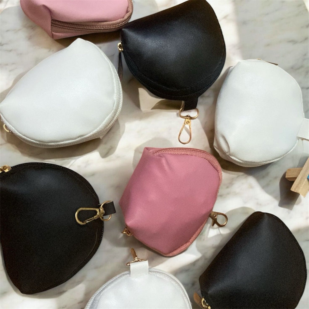 Pack of 3 Mini Luxe Leather Pouch Charms – Chic Keychain Accessory
